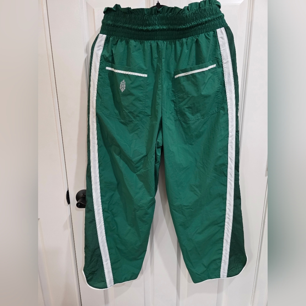 FP Movement by Free People Green Track Pants with White Stripe - Picture 5 of 7